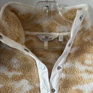Vineyard Vines Cream and White Fleece Jacket